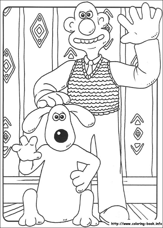 Wallace and Gromit coloring picture